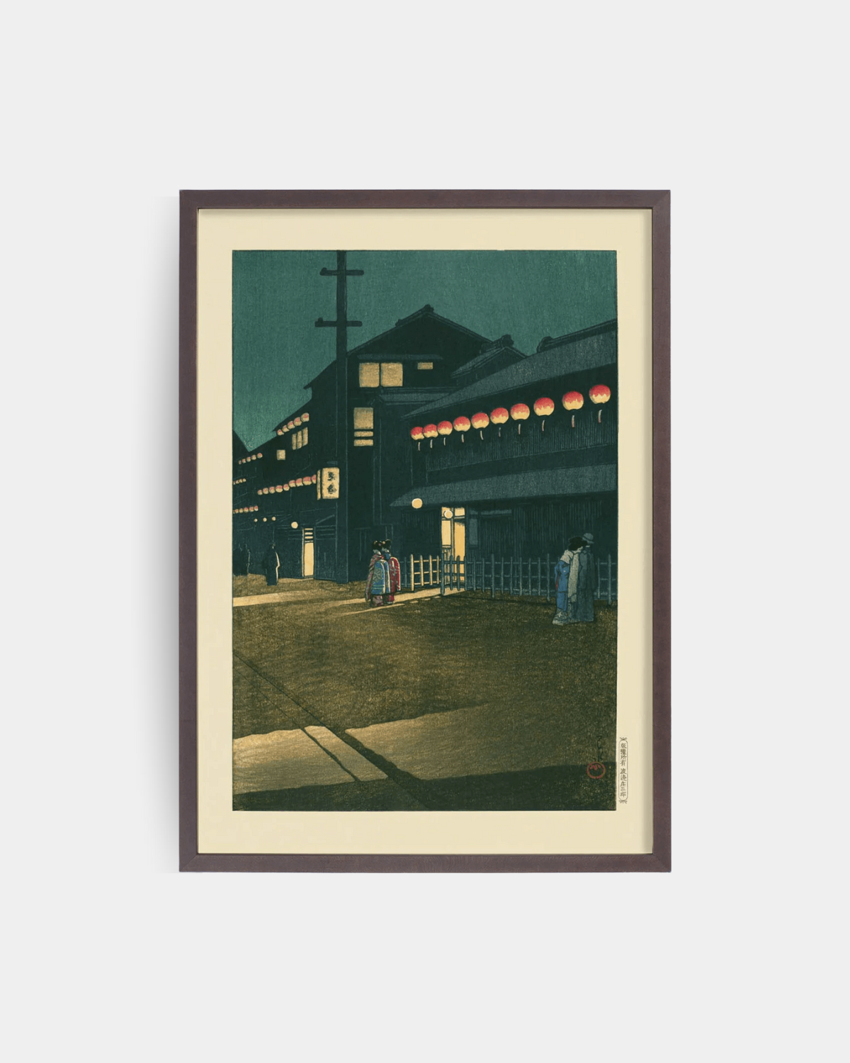 Souemoncho Night Art Print by Hasui Kasawe