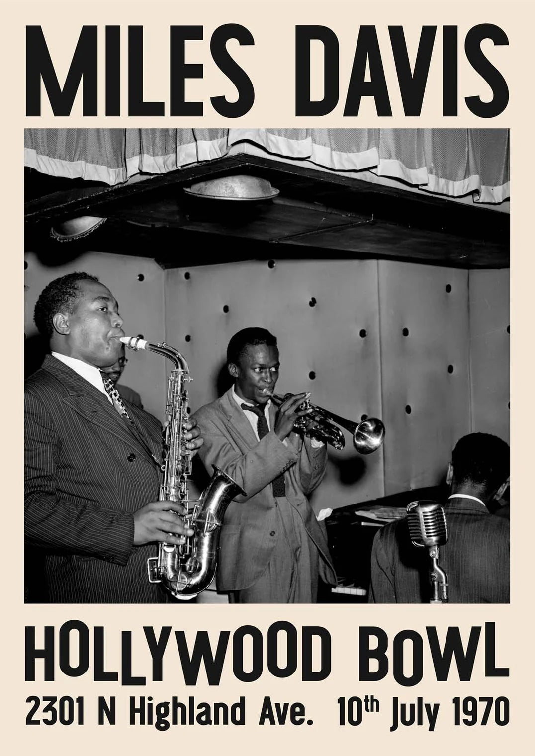 Miles Davis Hollywood Bowl Jazz Concert Poster