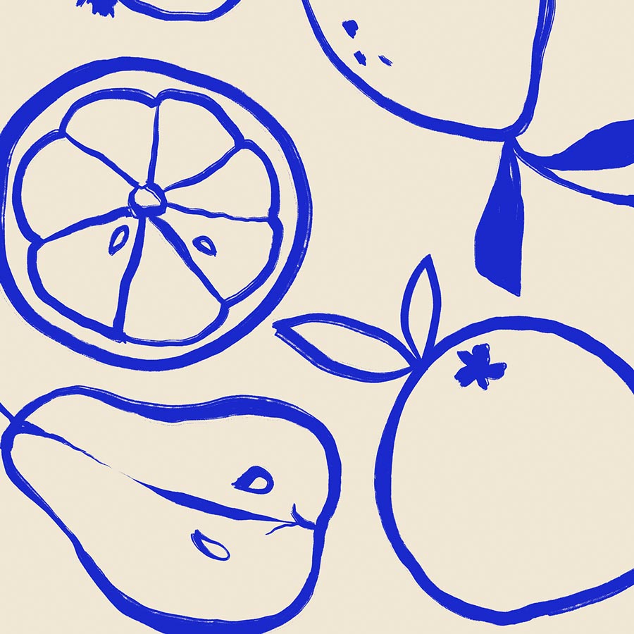 Fruit Bowl Blue Papiers Découpés Museum Exhibition