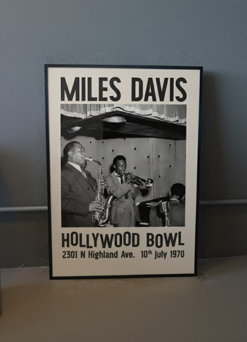 Miles Davis Hollywood Bowl Jazz Concert Poster