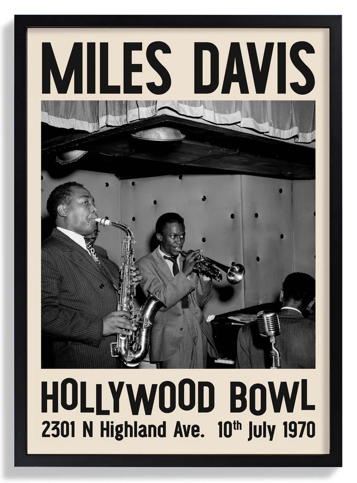 Miles Davis Hollywood Bowl Jazz Concert Poster