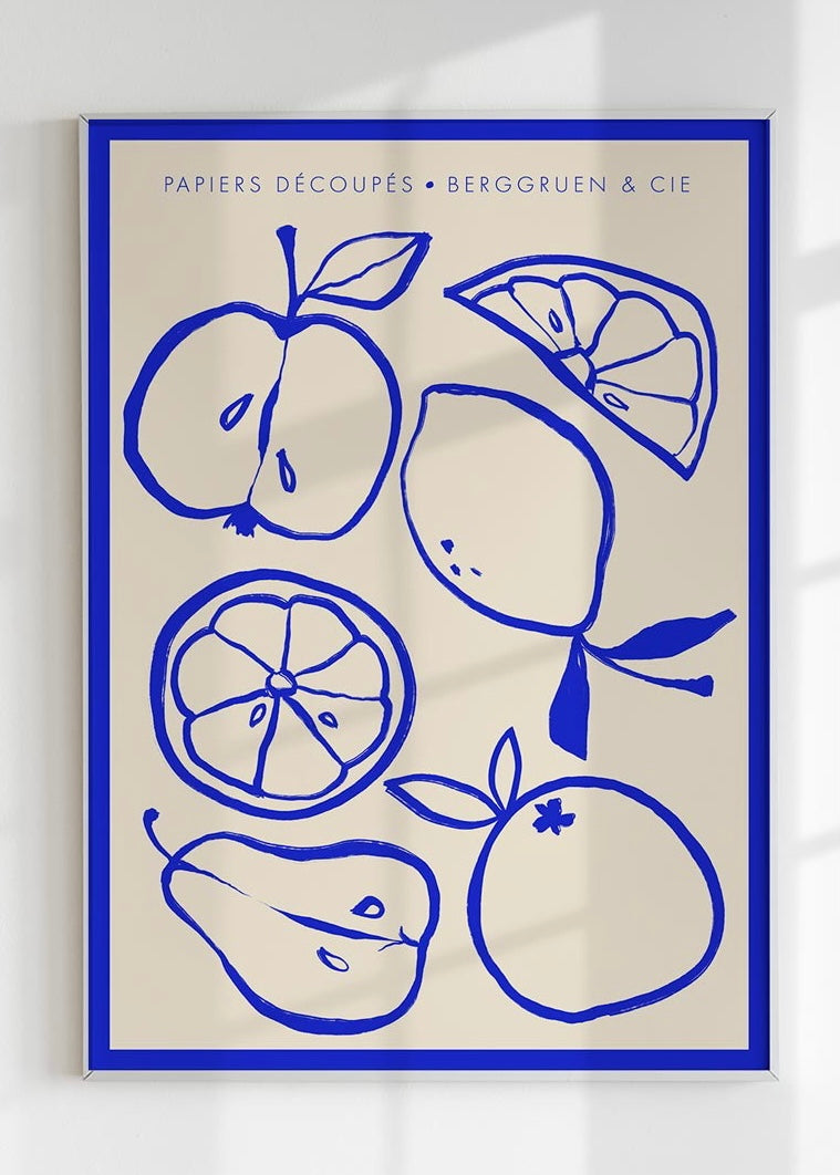 Fruit Bowl Blue Papiers Découpés Museum Exhibition