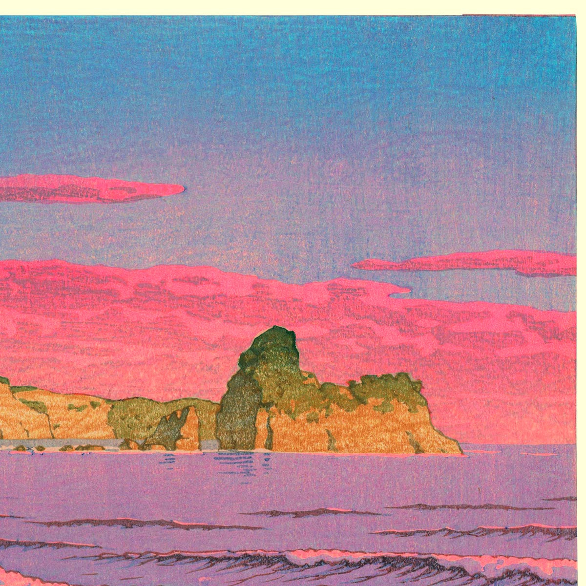 Hasui Kawase's Morning Sea at Shirebeshi