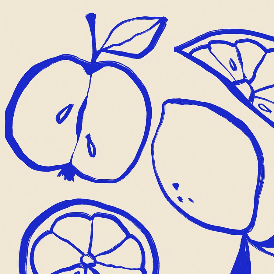 Fruit Bowl Blue Papiers Découpés Museum Exhibition