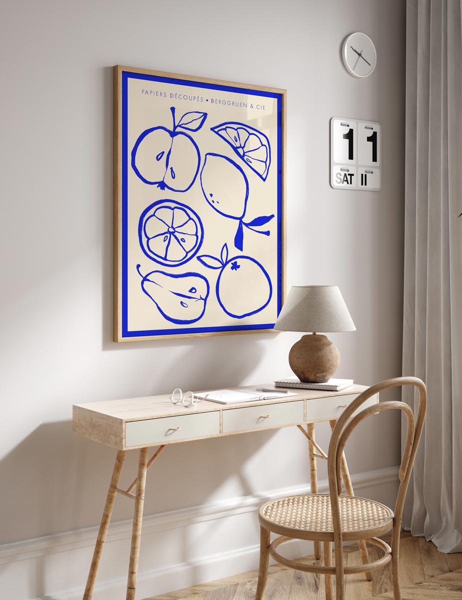 Fruit Bowl Blue Papiers Découpés Museum Exhibition