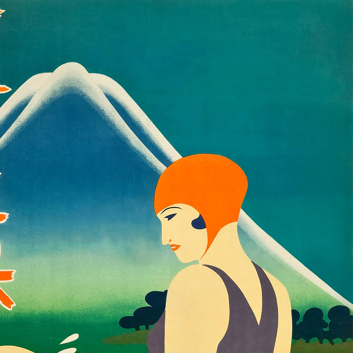 Japanese Summer Vintage Travel Poster